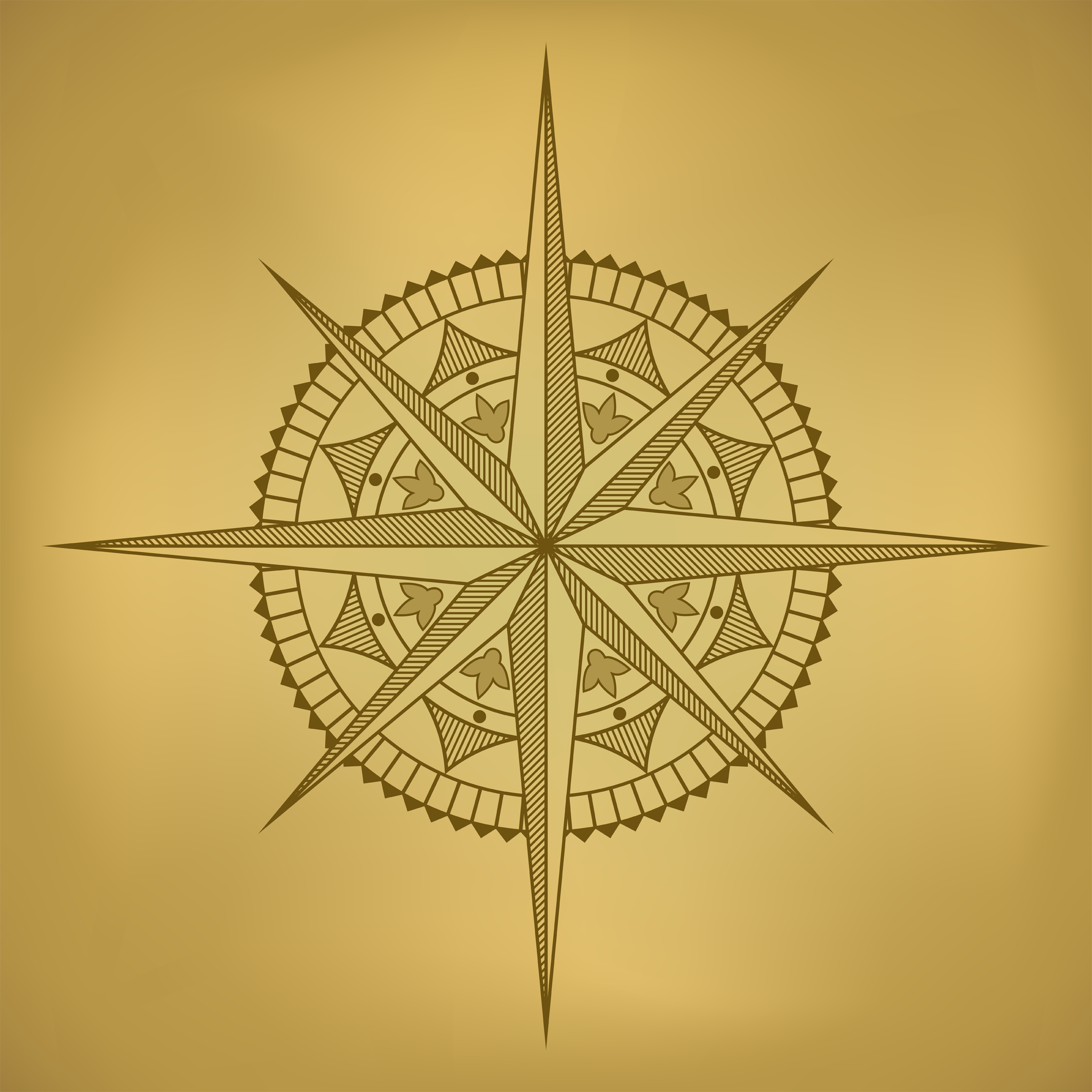 Half Compass rose
